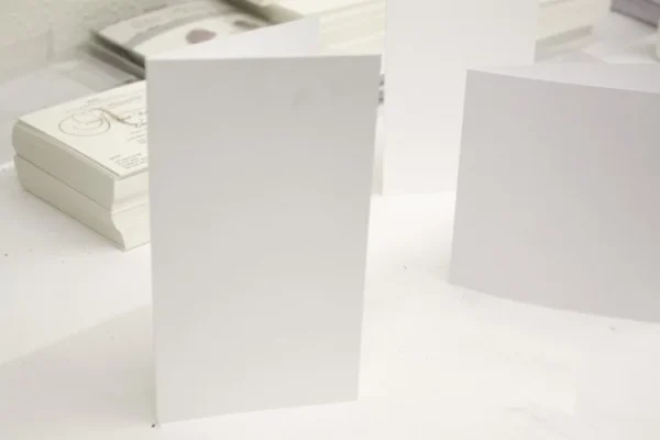 White blank card with envelopes