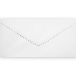 High Quality White Gummed Diamond Flap DL Envelopes 120GSM
